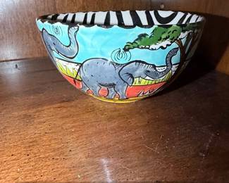 Penzo Pottery HandPainted Ceramic Bowl, Zimbabwe