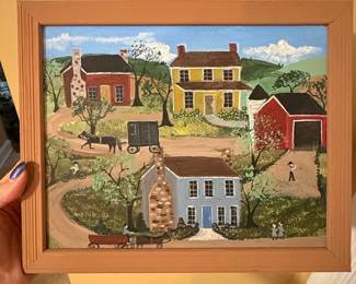 Amish Folk Art Painting by Ellie