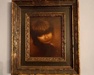 Alfred J. Sussi Portrait of a Child Oil Painting