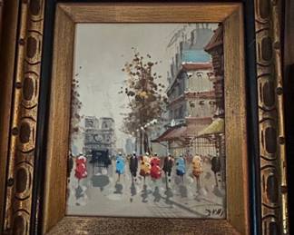 Antonio DeVity Style Paris Street Scene Painting