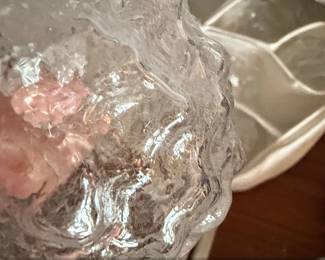 Vintage Ice Bucket with Glasses, Hoya Iceberg Pattern second image
