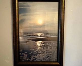 Beach Sunset Framed Print by Stupell Industries