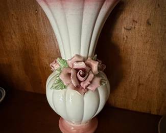 Capodimonte Porcelain Vase with Roses