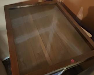 Bombay Company Curio Table with Glass Top