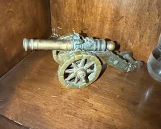 Vintage Brass Decorative Miniature Cannon