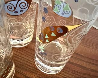 Set of Vintage Gay Fad Abstract Design Drinking Glasses second image