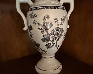 Lenox The Floral Elegance Black Transferware Urn Vase