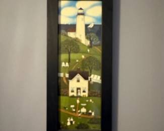 D. Card Lighthouse Scene Print