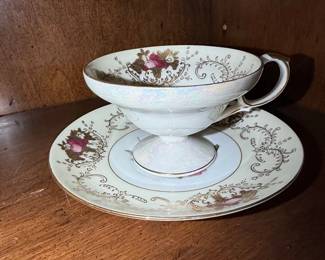 Del Mar Hand Painted Cup and Saucer Set