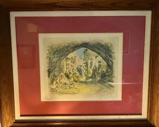 Isa Moskowitz Market Scene Limited Edition Print