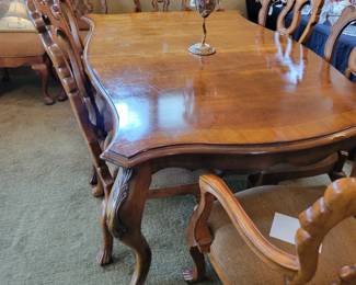 Dining set with 8 chairs by Century Furniture.