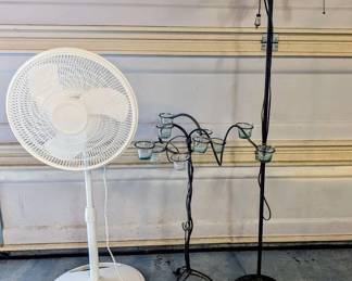 Lamp, Standing Fan  Candle Holder Decor