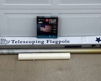 Flag Pole with Solar Light