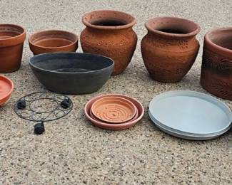 Clay Pots, Planter  Water Trays