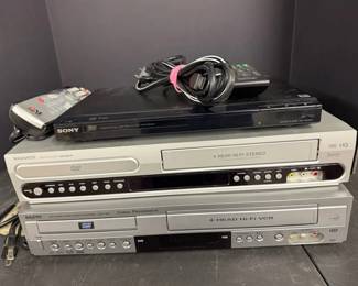 Sony DVD Player, Magnavox VHS  Sanyo CDDVD