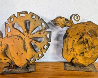 Metal Turkey  Pumpkin Decor
