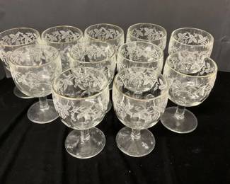 Bartlett Collins Decoration 806 Coin DotThumbprint Goblets