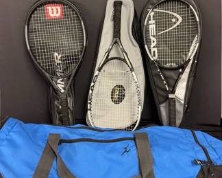 Three Tenniss Rackets