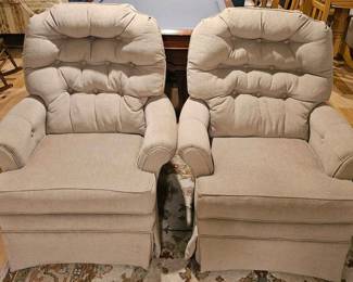 Pair of Swivel Rocker Chairs