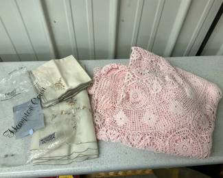 Crocheted Oval Tablecloth  More