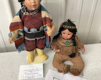 Hand Painted Bisque Porcelain Doll  Brave  Free Doll