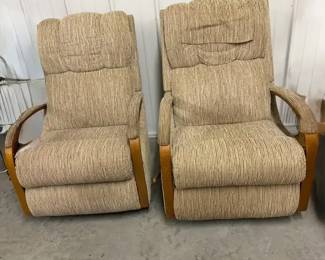 Two LaZBoy Rocking Swivel Recliners