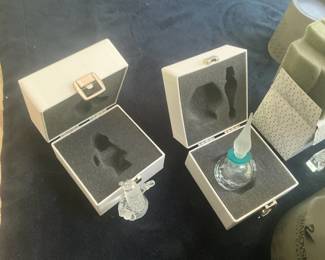 Minature santa and Perfume Bottle  $35.    $45