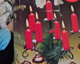 West German tabletop candelabra in original box