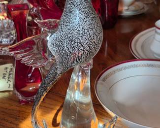 Glass bird- vintage Murano art glass
