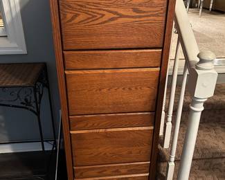 #49 Cabinet - Den Furnco Products co. - Wood Filing Cabinet w/4 drawers w/key - Letter/Legal - 20x24x55 $ 100.00