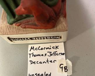 #98 Decanter's McCormick Thomas Jefferson Decanter unsealed w/box $ 40.00