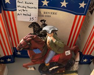 #83 Decanter's McCormick Paul Revere Whiskey Decanter w/box not sealed $ 35.00