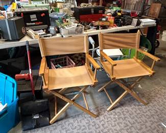 #130 Garage Pair of Director's Chairs $ 40.00