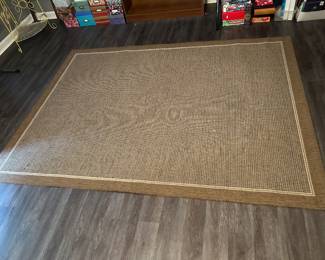 #60 Rug - SR Brown/Tan indoor/Outdoor Rug (in good shape) - 67x90 $ 60.00