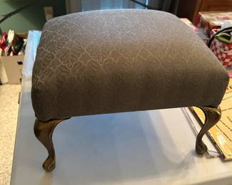 #48 Stool - BD2 Gold Metal Claw Foot Stool - 15x12x8 $ 30.00