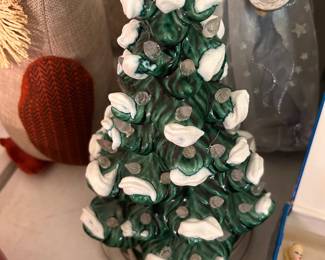 #193 Misc. - Mstr Ceramic Christmas Tree (missing one bulb) - 11" Tall $ 25.00