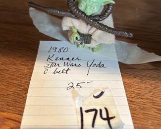 #174 toy den 1980 Kenner star wars Yoda c belt $ 25.00