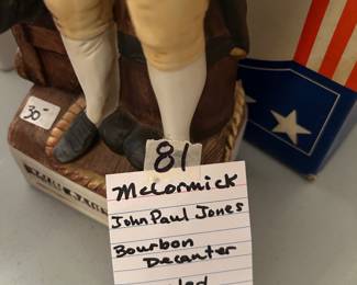#81 Decanter's McCormick John Paul Jones Bourbon Decanter unsealed w/box $ 30.00