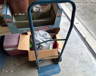 #117 Garage Small Blue Handtruck $ 25.00