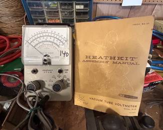 #140 Garage Heathkit Vacuum Tube Vacuum Tube Volt meter w/manual $ 30.00