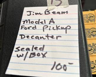 #94 Decanter's Jim Beam Model A Ford Pickup Decanter Sealed w/Box $ 100.00