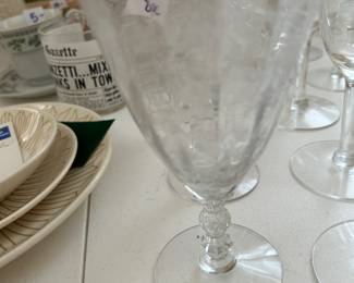 #188 Crystal - LR Fostoria Water Goblet - 8 pc - 6.25" $ 30.00