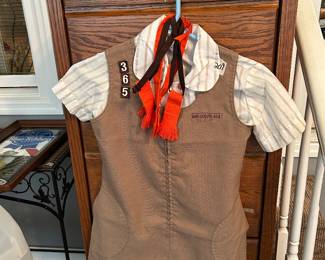 #209 brownie uniform with tie and sock holder size 12 $20.00