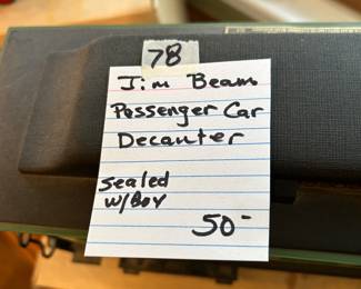 #78 Decanter's Jim Beam Passenger Car Decanter - Sealed w/Box $ 50.00