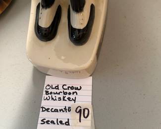#89 Decanter's Old Crow Bourbon Whiskey Decanter - Sealed $ 35.00