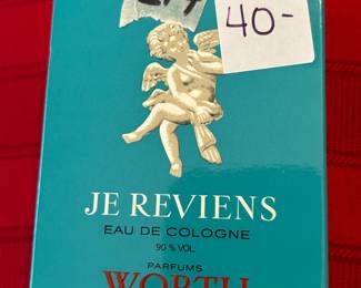 #214 JE Reviens Eau De Cologne 90 % vol Parfums worth Paris 60ML $40.00