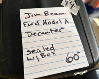 #93 Decanter's Jim Beam Ford Model A Decanter Sealed w/box $ 60.00