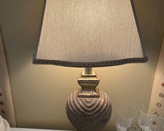 #18 Lamp - LR Heavy Plaster Lamp w/shade - 27" tall $ 40.00
