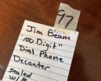 #97 Decanter's Jim Beam "100" Digit Dial Phone Decanter Sealed w/box $ 40.00