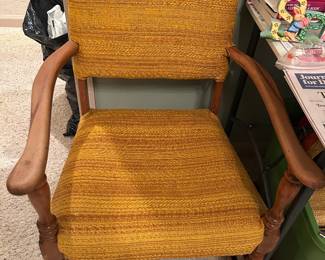 #37 Chair - Sew Wood Mid-Century Side Chair w/Orange Seat $ 30.00